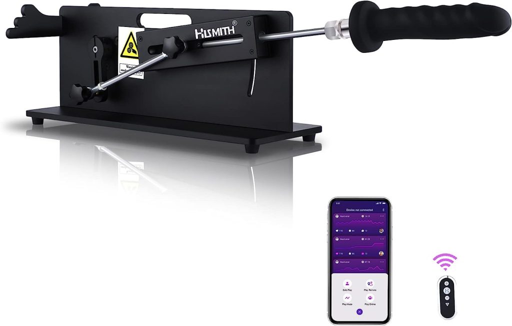 Hismith Table Top 2.0 Pro - Premium Sex Machine with APP/Remote/Wire 3 in 1 Control, Love Machine with KlicLok System (Black)