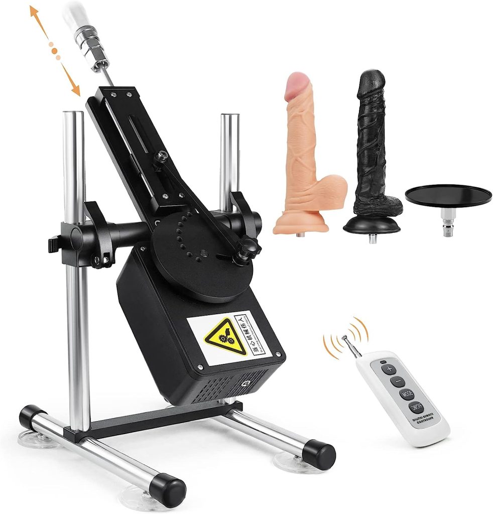 Sex Machine for Women and Men,Premium Thrusting Dildo Machine with 3 Attachments,Adjustable Sex Machine with Quick Air Connector,Metal Love Machine with Dildo Attachments Adult Sex Toys