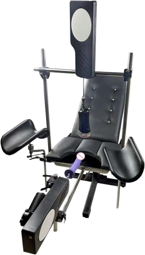 WAYWOC Adult Sex Toys SM Female Gun Machine Chair with 2 Sex Machine, SM,Adult Couples Happy Party Adjustment Sex Chair Vibrator Sex Products (Color : with Two Machine)