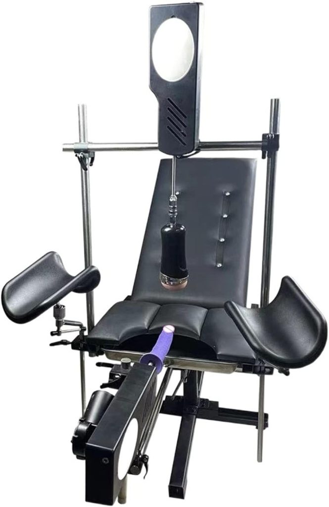 WAYWOC Adult Sex Toys SM Female Gun Machine Chair with Sex Machine, Adult Couples Happy Party Adjustment Sex Chair for Women Vibrator Sex Products (Color : with Two Machine)